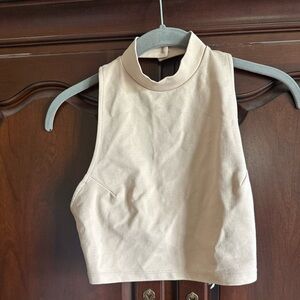 Sleeveless Cream Top backless